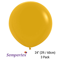 Sempertex Mustard 24" (2ft) Latex Balloons 3pk