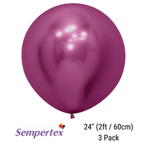 Sempertex Reflex Fuchsia 24" Latex Balloons 3pk