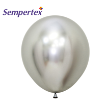 Sempertex Reflex Silver 18" Latex Balloons 15pk