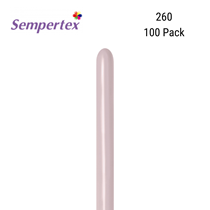 Sempertex Pastel Dusk Rose 260 Modelling Balloons 100pk