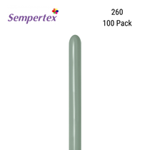 Sempertex Pastel Dusk Laurel Green 260 Latex Balloons 100pk