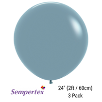 Sempertex Pastel Dusk Blue 24" Latex Ballons 3pk