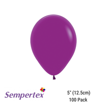 Sempertex 5" Fashion Purple Orchid Latex Balloons 100pk