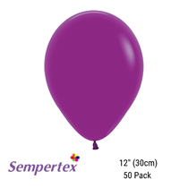 Sempertex Fashion Purple Orchid 12" Latex Balloons 50pk
