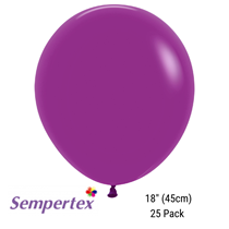Sempertex Fashion Purple Orchid 18" Latex Balloons 25pk
