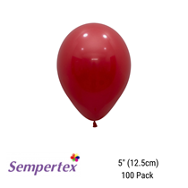 Sempertex Fashion Imperial Red 5" Latex Balloons 100pk