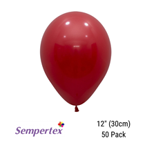 Sempertex Fashion Imperial Red 12" Latex Balloons 50pk
