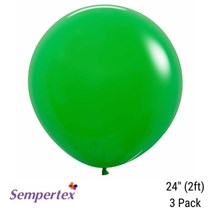 Sempertex Fashion Shamrock Green 24" Latex Balloons 3pk
