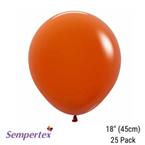 Sempertex Fashion Sunset Orange 18" Latex Balloons 25pk