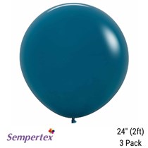 Sempertex Fashion Deep Teal 24" Latex Balloons 3pk