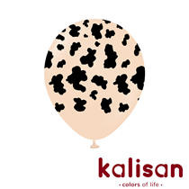 Kalisan Printed 12" Safari Cow Blush Latex Balloons 25pk