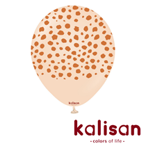 Kalisan Printed 12" Safari Cheetah - Blush Latex Balloons 25pk