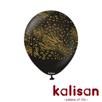 Kalisan 12" Mutant Black (Gold) Latex Balloons 25pk