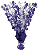 Purple Birthday Glitz Age 80 Foil Balloon Weight Centrepiece 16.5"