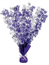 Purple Birthday Glitz Age 90 Foil Balloon Weight Centrepiece 16.5"
