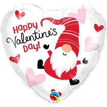 Happy Valentine's Day Gnome 18" Foil Balloon
