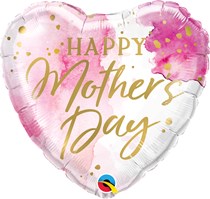 Mother's Day Pink Watercolour 18" Foil Balloon