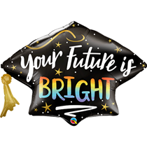 Your Future is Bright Grad Cap 41" Foil Balloon
