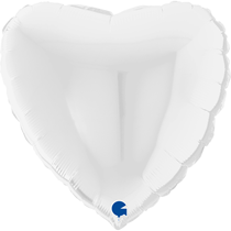 Grabo White 22" Heart Foil Balloon