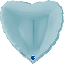 Grabo Pastel Blue 22" Heart Foil Balloon