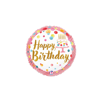 Grabo Mini Pink Happy Birthday 9" Foil Balloon