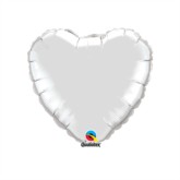 Silver 9" Heart Foil Balloon
