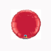 Ruby Red 4" Round Foil Balloon