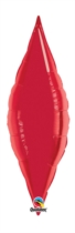 Ruby Red 27" Foil Taper Balloon