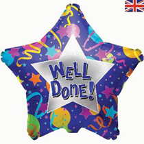Well Done 19" Star Shaped Foil Balloon