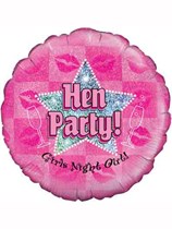Hen Party 18" Holographic Foil Balloon