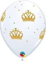 Golden Crowns 11" Latex Balloons 25pk