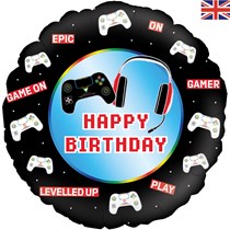 Controller Happy Birthday 18" Round Foil Balloon