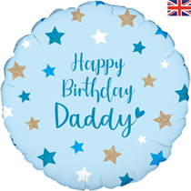 Happy Birthday Daddy 18" foil Holographic Balloon