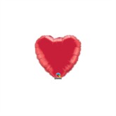 Ruby Red 4" Heart Foil Balloon