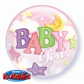 Baby Girl Bubble Balloon 22"