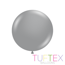 Tuftex Metallic Silver 24" Latex Balloons 25pk