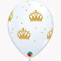Golden Crowns 11" Latex Balloons 25pk