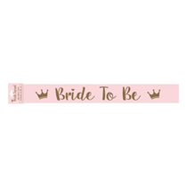 Pink & Gold Bride To Be Hen Party Sash