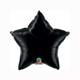 Onyx Black 9" Star Foil Balloon