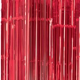Apple Red Foil Door Curtain