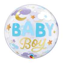 Qualatex 22" Baby Boy Sweet Dreams Bubble Balloon