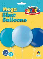 Blue 2ft (24") Latex Balloon Pack 3pk