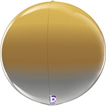 Gold Silver Metallic Ombre 22" Foil Globe Balloon