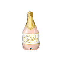 Happy BIrthday Pink Bubbly 14" Mini Foil Shaped Balloon