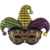 Jester Mask 45" Foil Balloon