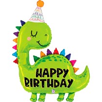Happy Birthday Party Dino 52" Large Foil Balloon