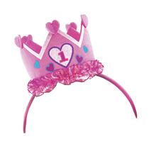 1st Birthday Pink Crown Headband
