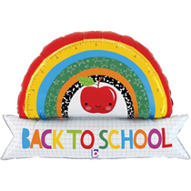 Grabo Back To School Rainbow Banner29" Foil Balloon