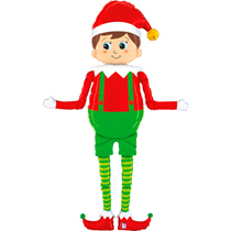 Christmas Special Delivery Elf 5ft Foil Balloon