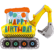 Grabo Happy BIrthday Construction Digger 31" Foil Balloon